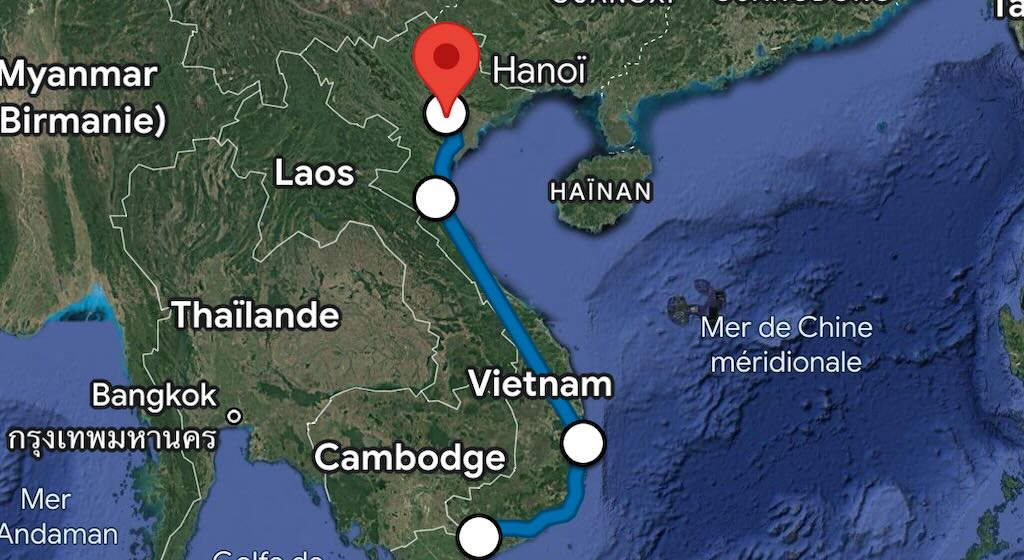 itineraires au Vietnam