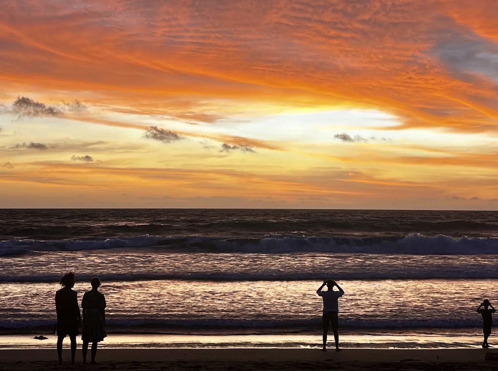 coucher de soleil à Seminyak Bali paysage